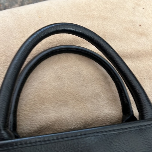 Tory Burch Horsebit Jaden Black Soft Pebbled Leather Satchel - Picture 8 of 9